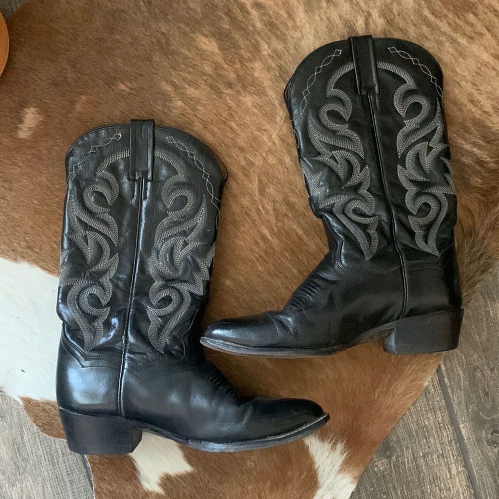 Dan post cowboy boots vintage leather cowboy boots 8.5 mens cowboy boots women